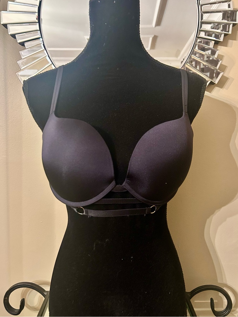 La SENZA Midnight Plunge Push-Up Bra with Strappy Underband